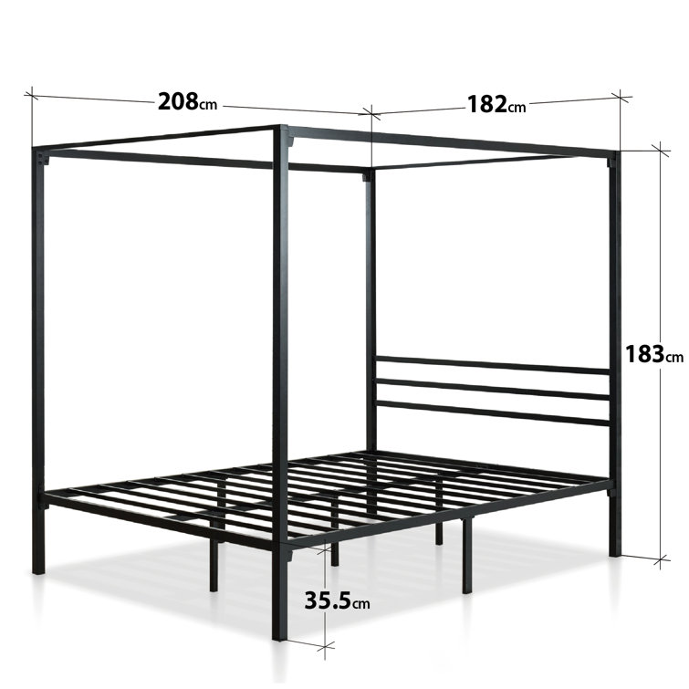 Etta Avenue Toulouse Metal Canopy Bed Frame & Reviews Wayfair.co.uk
